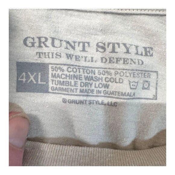 Grunt Style Mens White Freedom In Being Bold Eagle Graphic T-Shirt 4XL Patriotic - Picture 4 of 5